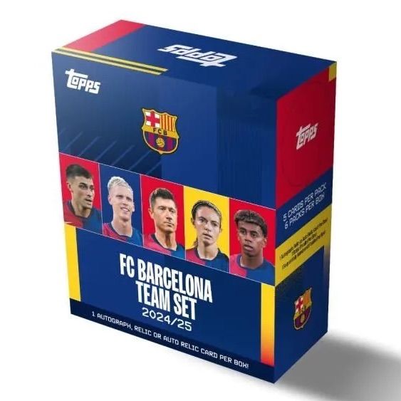 数量 入荷 日本未発売 1BOX Topps FC Barcelona Team Set 2025-25 FCバルセロナ チームセット サインもしくはレリックカード確定 シュリンク付きBOX 海外ではストックがほぼありません 次第終了