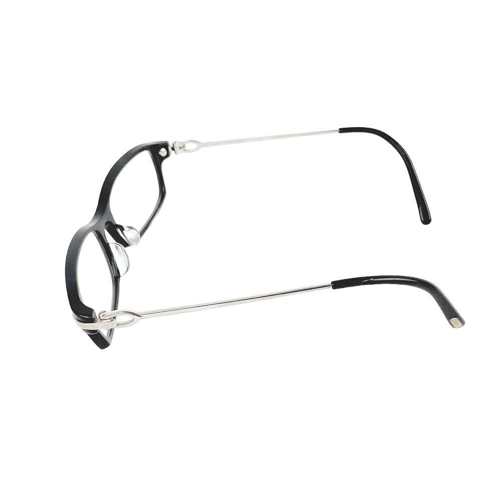 ■美品■　カルティエ C モチーフ 眼鏡 メガネ 度入り スクエア ブラック シルバー 【169410】 □美品□ カルティエ C モチーフ 眼鏡 メガネ 度入り スクエア