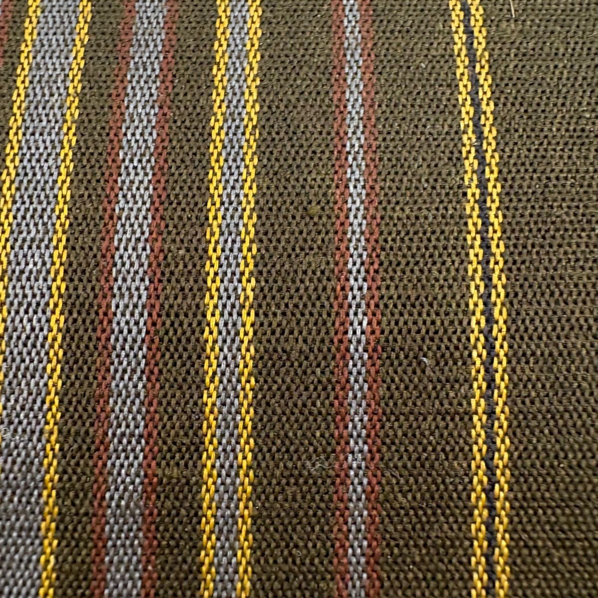 名古屋帯 秀品 八寸名古屋帯 縞 焦茶色 正絹