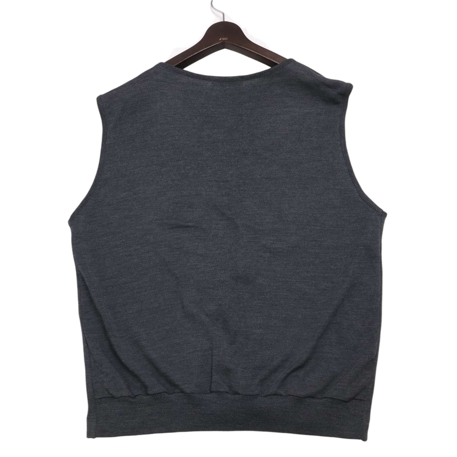 FUKUZO（フクゾー）横浜元町　ネイビー Vネックベスト 胸元刺繍　メンズXL FUKUZO（フクゾー）横浜元町 ネイビー Vネックベスト 胸元刺繍