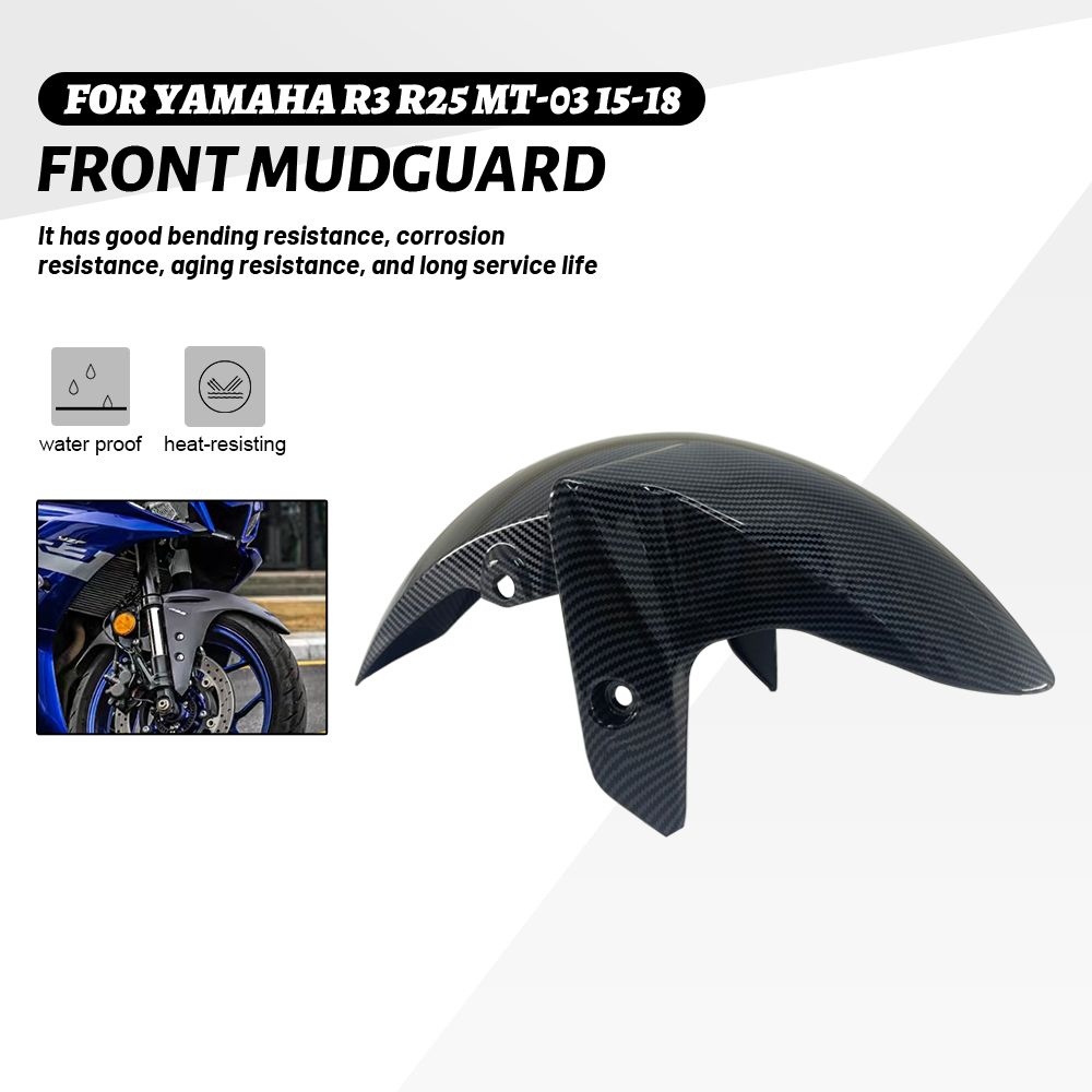 ヤマハ YZF-R25 R3 MT-03 2015-18 フロントフェンダー バイク アクセサリー フロントフェアリングカウル スプラッシュマッドガード ABS