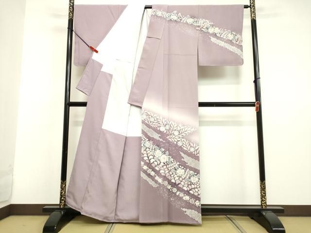 平和屋着物●越後十日町の一流染匠　桐屋・翠山工房　訪問着　絞り　辻が花　暈し染め　鬼しぼ縮緬　正絹　逸品　DAAV1515tw 平和屋着物○越後十日町の一流染匠 桐屋・翠山工房 訪問着 絞り 辻が花