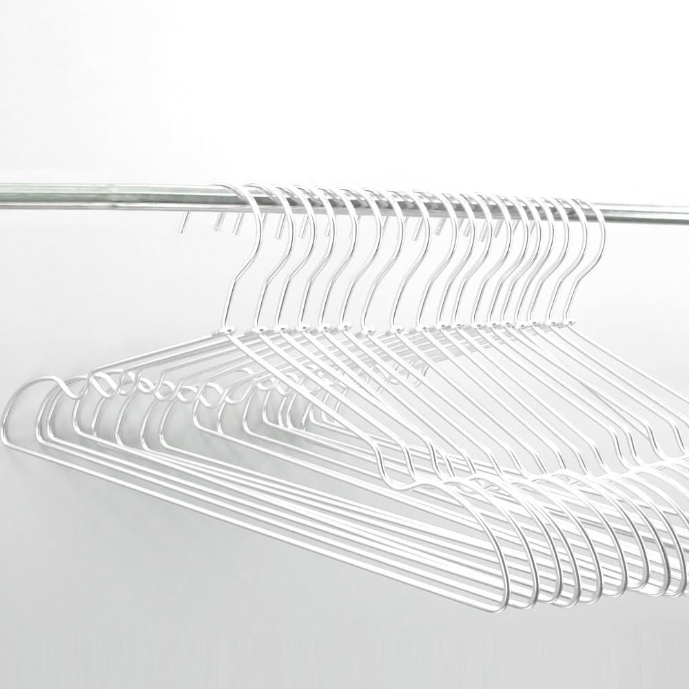タマトシ アルミハンガー 41cm すべらない 衣類 洗濯 収納 落ちない 新生活 引越し おしゃれ インテリア 錆びない 軽量 軽い 衣類ハンガー 80本 肩凹付き MARWIL-DEMENAGEMENTS_CH