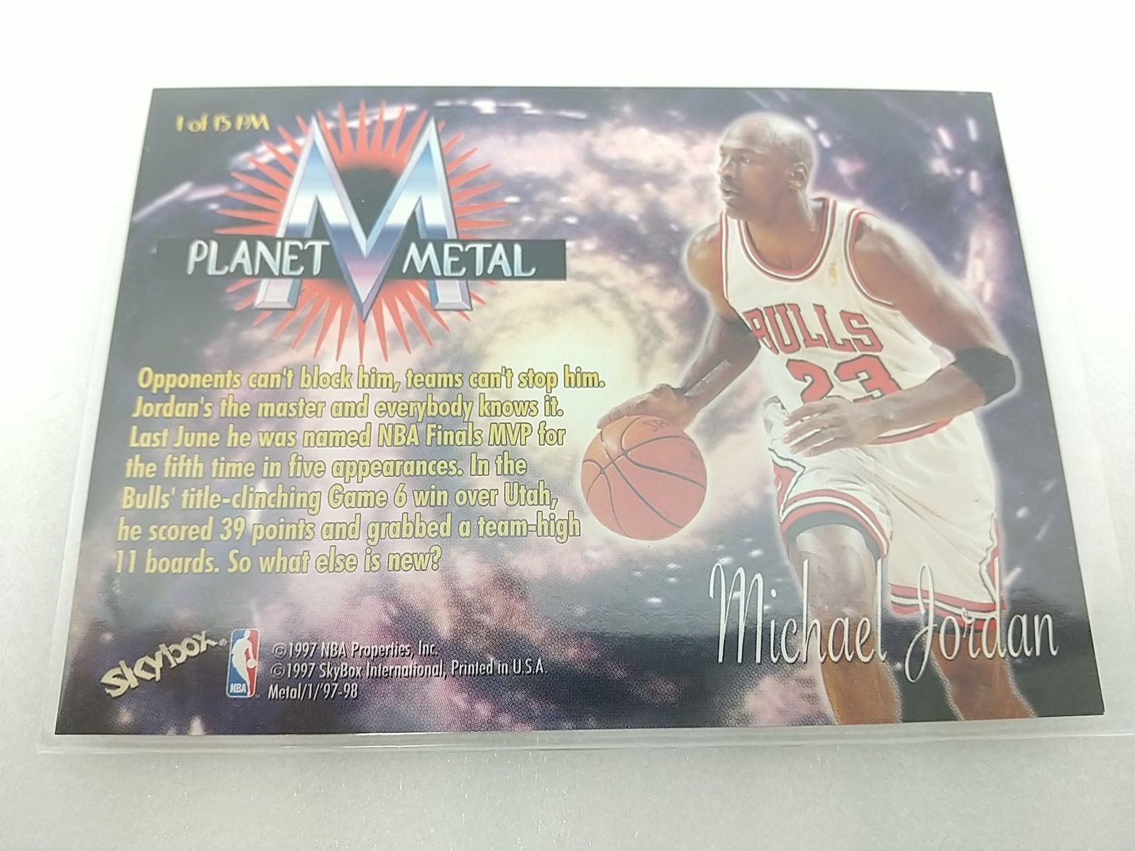 NBAカード SKYBOX METAL UNIVERSE'97-'98 PLANET METAL Michael Jordan マイケル・ジョーダン  シカゴ・ブルズ スカイボックス - メルカリ