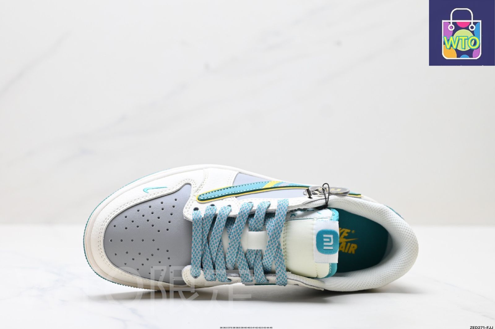 Travis Scott x Air Jordan 1 Reverse Mocha AJ トラヴィス スコット エア ジョーダン リバースモカ ライトニング バスケットボールシューズ-WTO輸入1