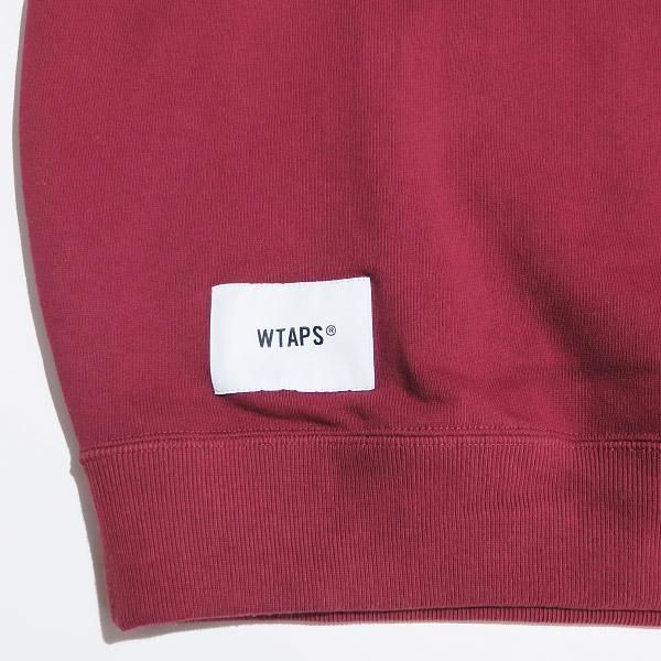 WTAPS ダブルタップス 23AW WIDE NECK 01/SWEATER/COTTON.FORTLESS 232ATDT-CSM28 ワイド  スウェット コットン バーガンディー トップス トレーナー