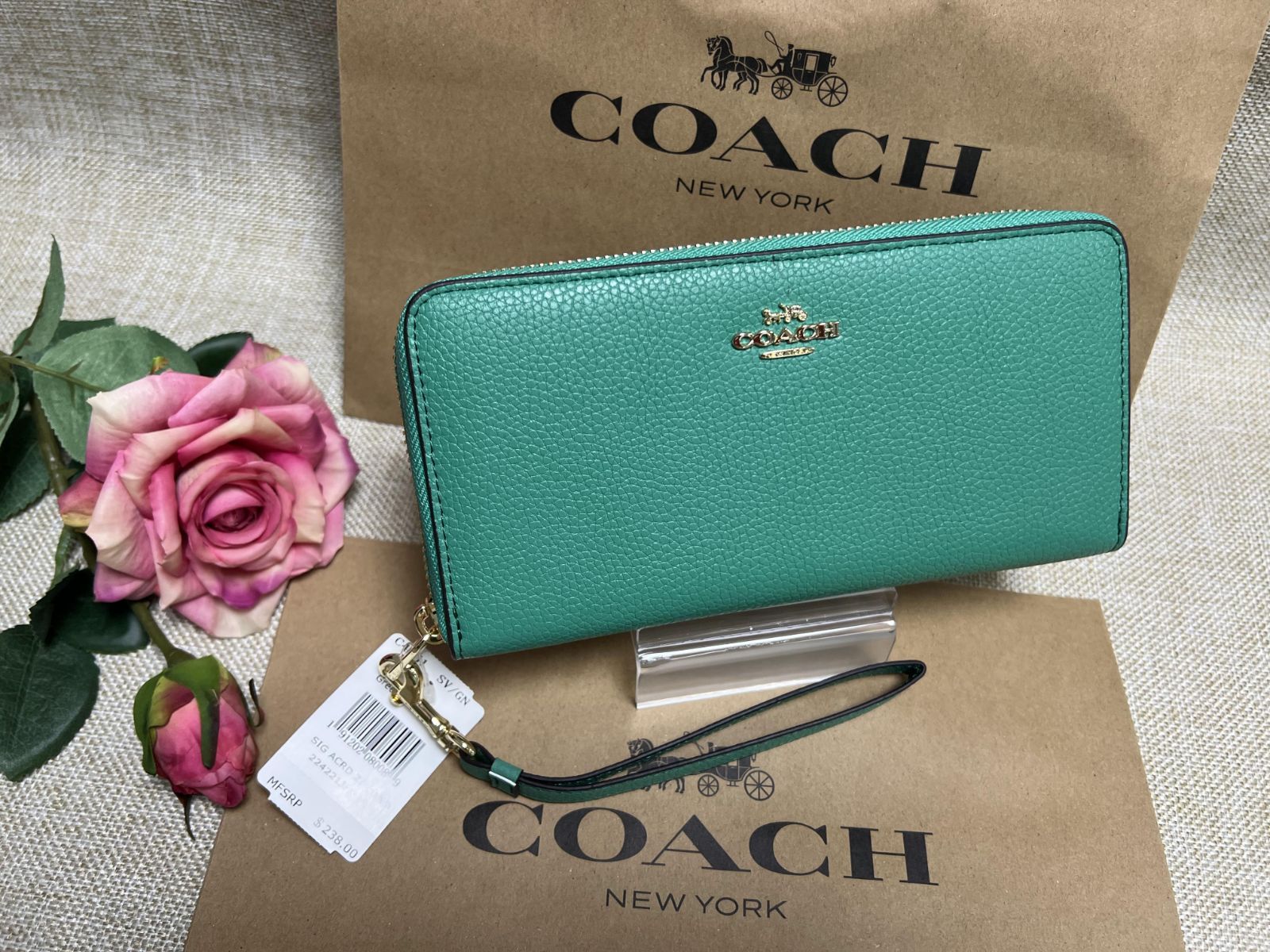 COACH コーチ 長財布 財布 ロング ジップ アラウンド ウォレット