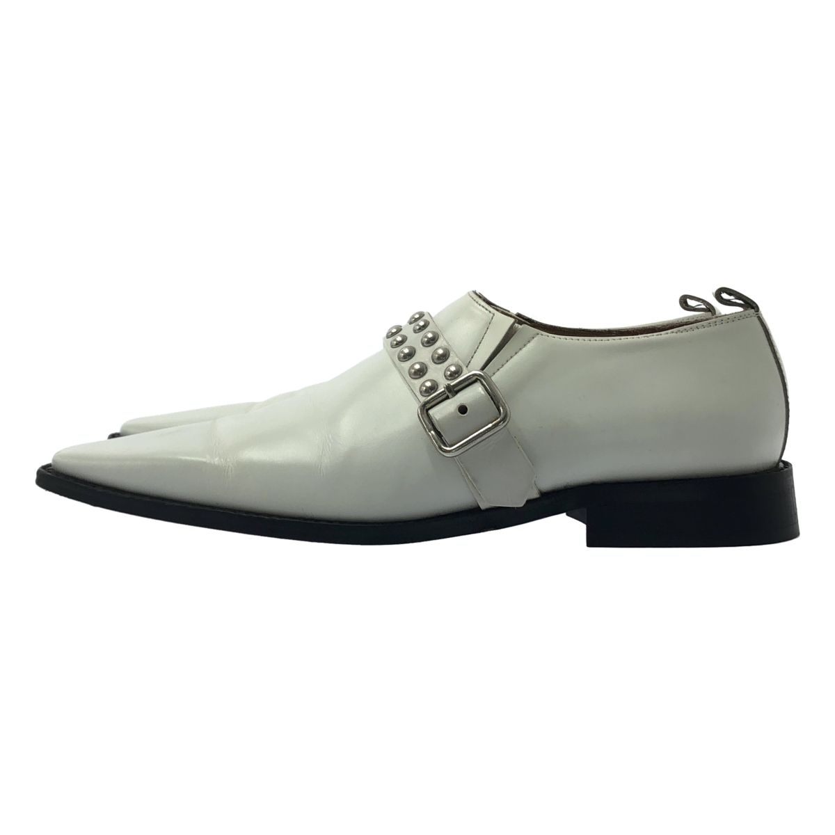 COMME des GARCONS コムデギャルソン レザー スタッズストラップ シューズ 革靴 23.5 ホワイト レディース