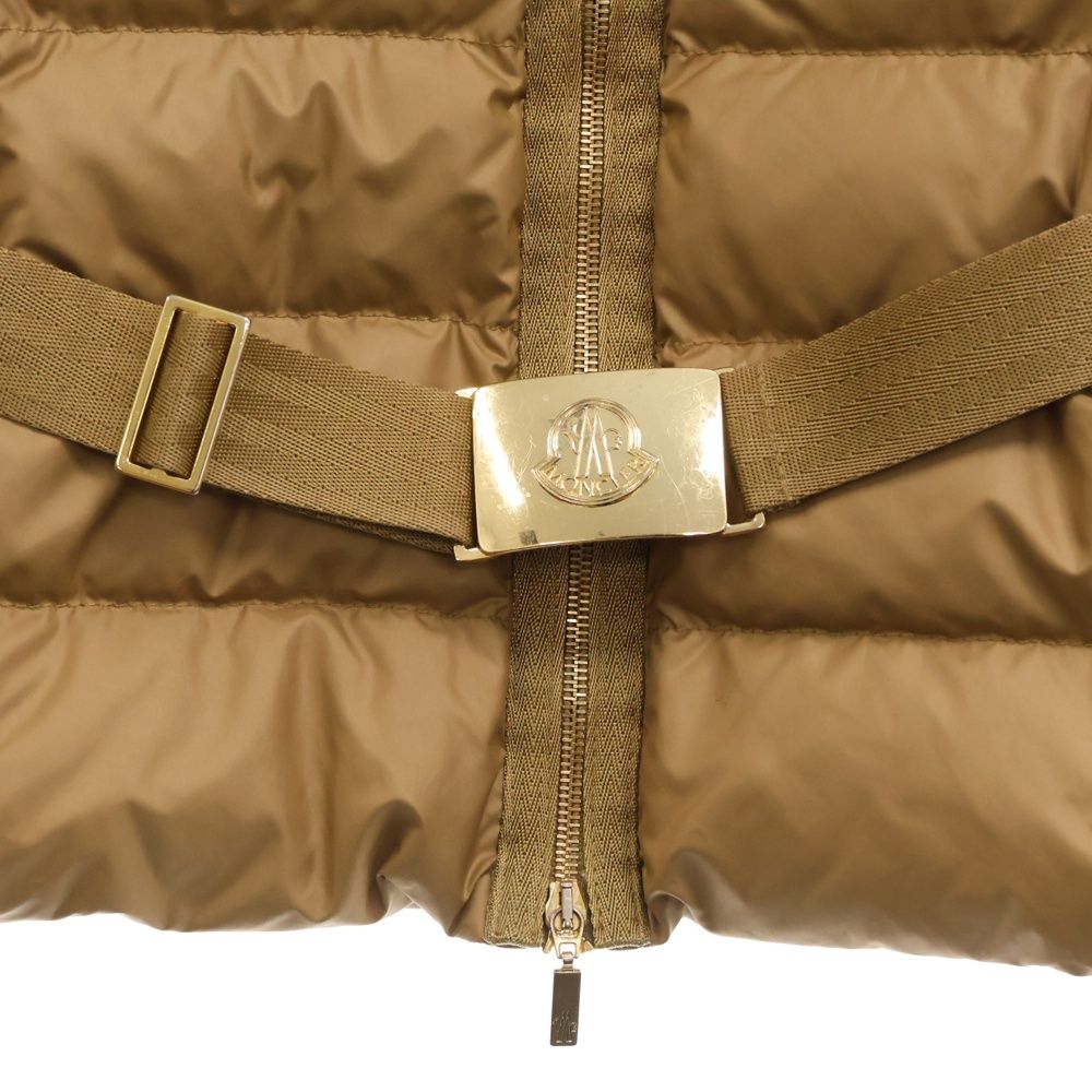 モンクレール　angers アンジェ ベルト付き ダウンジャケット ベージュ　0 モンクレール angers アンジェ ベルト付き ダウンジャケット ベージュ