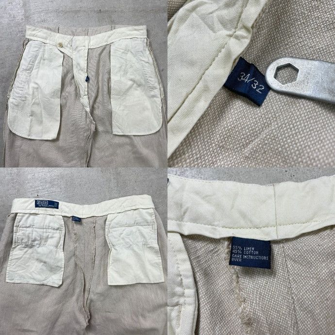 90s Polo Ralph Lauren リネンスラックス　古着 90s 90年代 ポロラルフローレン アメリカ製 │ヴィテージ古着屋