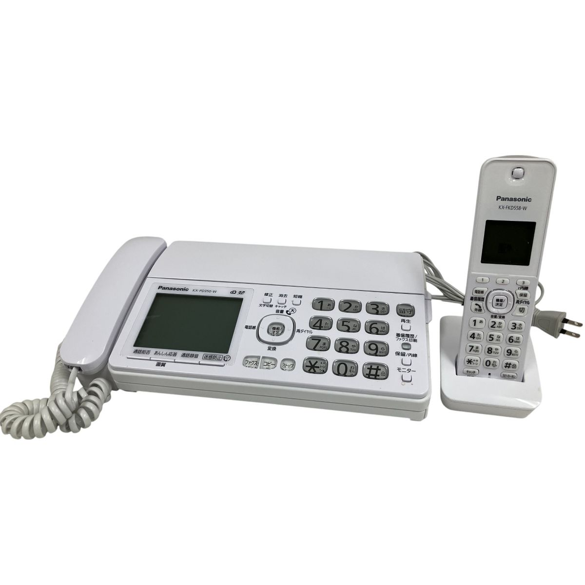 Panasonic KX-PD350 KX-FKD558 電話機 子機付 FAX 家電 パナソニック O9898274