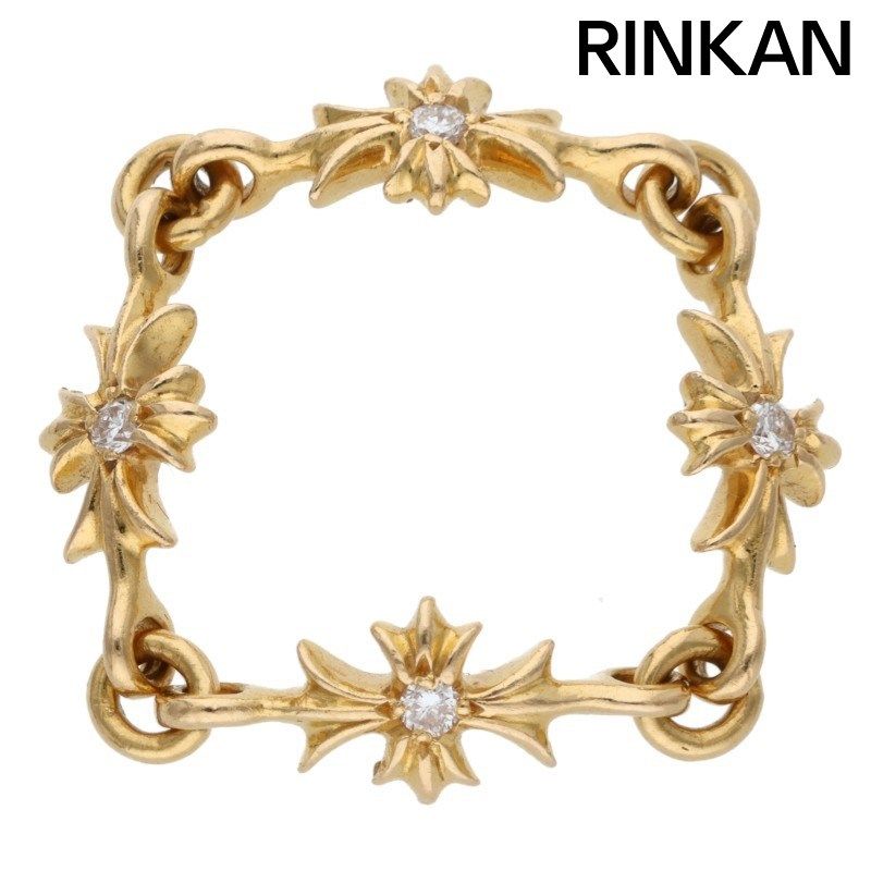 クロムハーツ 22K RING TNY E CH PLS DIA|タイニーECHプラス ダイヤ|ゴールドリング メンズ 13号
