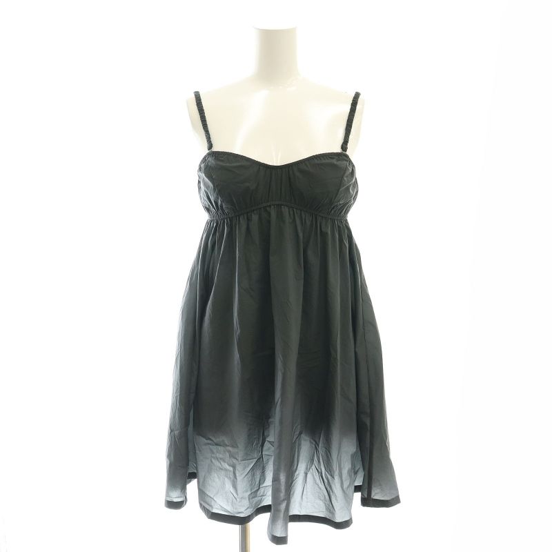 アモーメント AMOMENTO 24SS CORSET MINI DRESS キャミワンピース ミニ 0 チャコール |HK OS SH