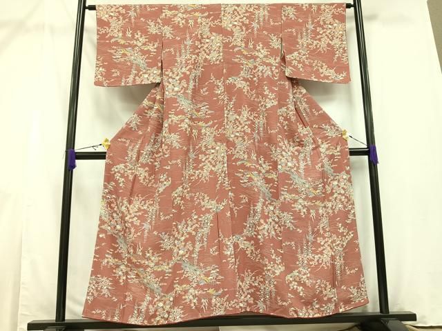 平和屋着物○上質な小紋 間道 暈し染め やまと誂製 正絹