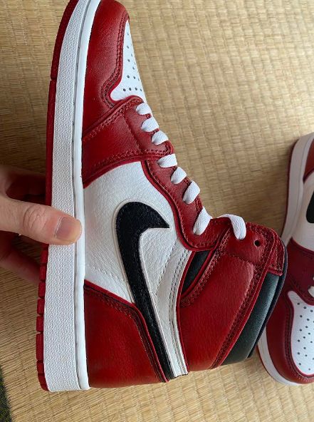 NIKE AJ1 HIGH Black/GymRed エアジョーダン1 レトロ靴/シューズ