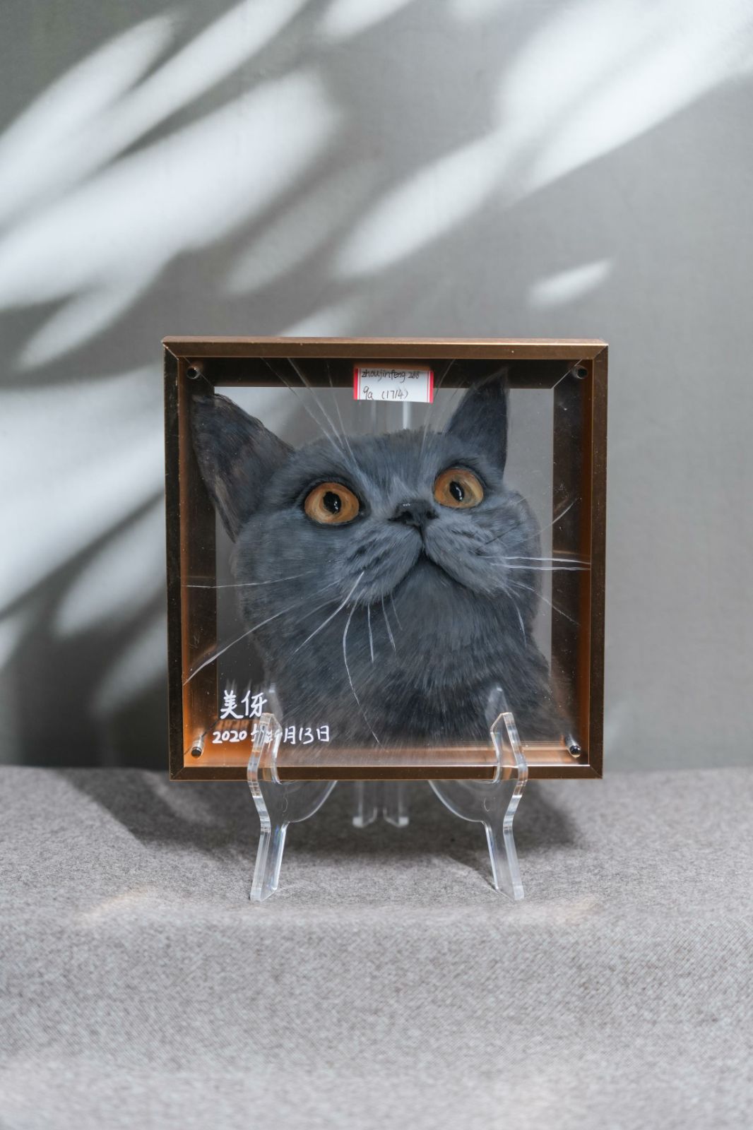 ペット 立体アクリル肖像画 完全オーダーメイド 犬 猫 写真から似顔絵
