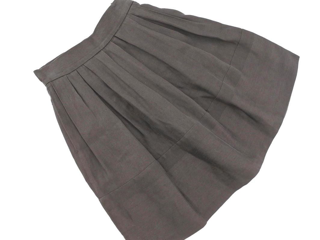 Drawer ドゥロワー リネン100% Aライン 台形 スカート size36 ...