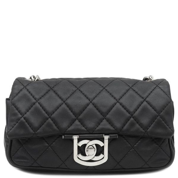 シャネル CHANEL ショルダーバッグ マトラッセ チェーンショルダー ラムスキン ブラック シルバー金具 黒 ココマーク A37048 11******