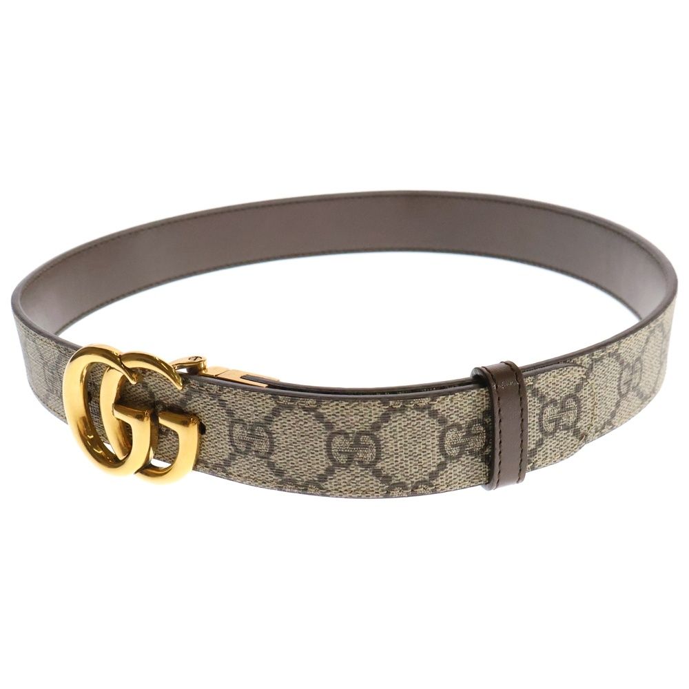 GUCCI (グッチ) GGマーモント リバーシブル ベルト グレー