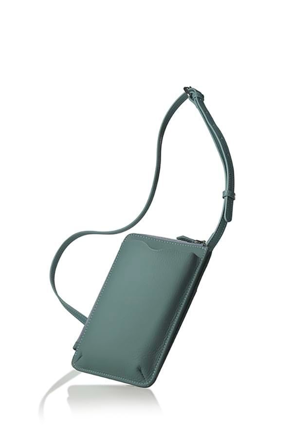【特価セール】スマホショルダー レディース 本革 サコッシュ スマホポーチ スマホポシェット [NEESE] (ターコイズグリーン)