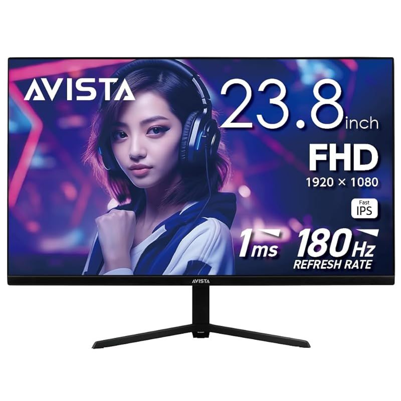 AVISTA ゲーミングモニター 23.8インチ 液晶 FHD Fast IPS 180Hz 1ms ゲームモード(FPS/RTS/MOBA) ブラック DGF230SBB ドウシシャ 0