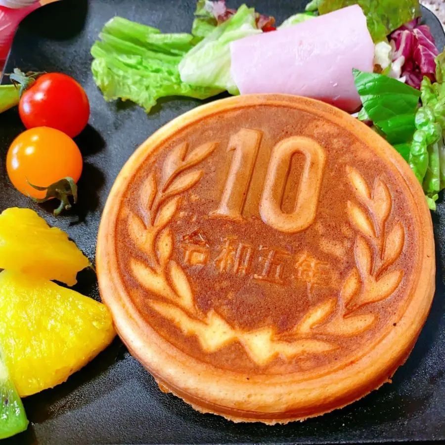 10円玉パン焼き器 自宅で簡単 10円パン 両面そっくり 直火専用 10円パン焼き器 韓国発 10ウォンパン 10円玉パン メーカー 分解 保存袋付き コンパクト フライパン MF-038 おしゃれ