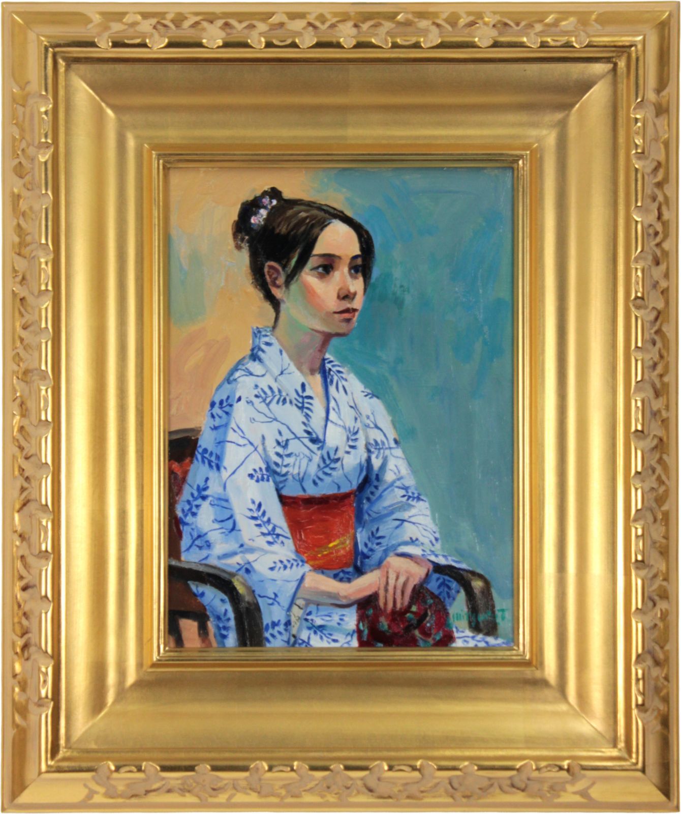 豊田満 「夏の座像」 油絵・油彩画 絵画 豊田満 「夏の座像」 油絵・油彩画 絵画 - メルカリ