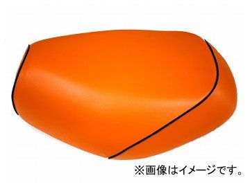 2輪 グロンドマン 国産シートカバー オレンジ/黒パイピング（張替） 品番：GH24SC140P10 JAN：4562493013623 スズキ レッツII（CA1KA）外タンク