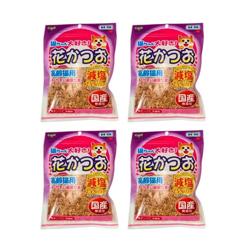 送料無料 くいしんぼ 猫ちゃん大好き 花かつお 高齢猫用 減塩 25g×40袋セット 猫用おやつ 猫用間食 老猫 シニア猫 高齢猫 国産 無添加 かつお節 鰹節 高タンパク 低脂肪 多頭飼い まとめ買い 業務用 お徳用 大容量