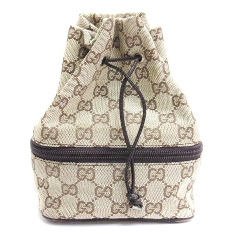 グッチ GGキャンバス　アクセサリーポーチ 巾着　ハンドバッグ ドローストリング グッチ GUCCI GGキャンバス 巾着 ポーチ ミニハンドバッグ ドロー
