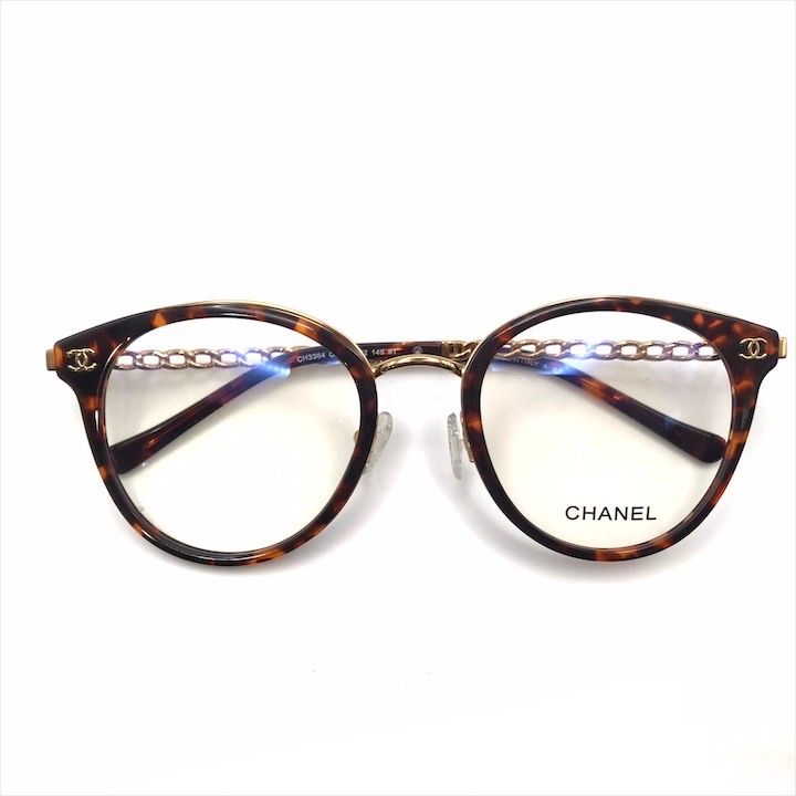 展示品 CHANEL シャネル ココマーク チェーン べっ甲 サングラス アイ