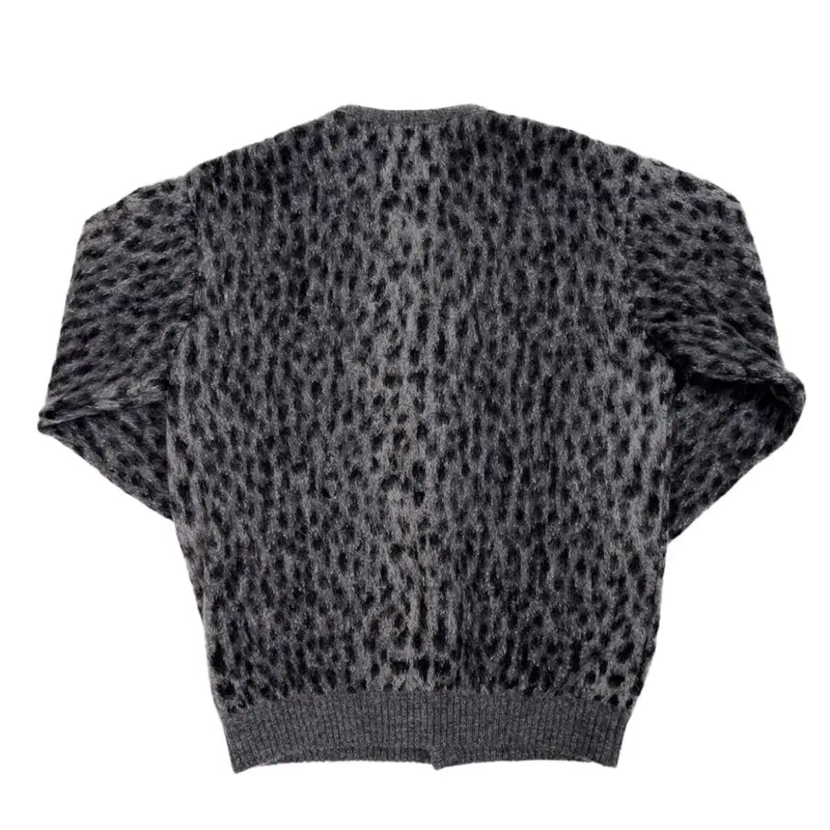 ワコマリア レオパード モヘア カーディガン グレー - メルカリ