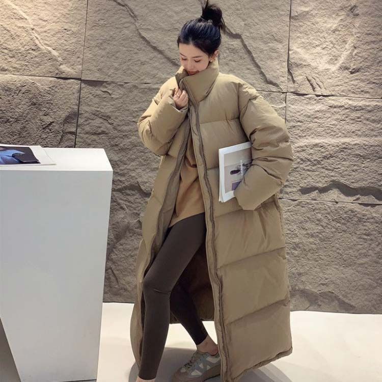 暖かい 大きなポケット 中綿入り ロングコート 無地 ジッパー 大きいサイズ ジャンパー 通勤 冬 中綿コート ロングコート 無地 ベンチコート