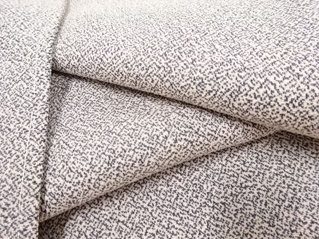 ys7127064; 未使用品　仕立て上がり　霜鳥忍　彩天目織貝合せに組紐模様織出しお召し着物 電子戦の技術 通信電子戦編