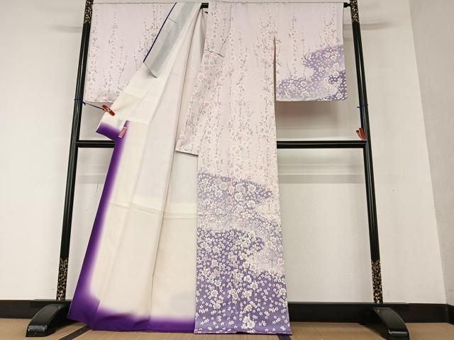 平和屋着物●訪問着　枝花文　暈し染め　正絹　逸品　AAAV7463zg 平和屋着物○訪問着 枝花文 暈し染め 正絹 逸品 AAAV7463zg - メルカリ