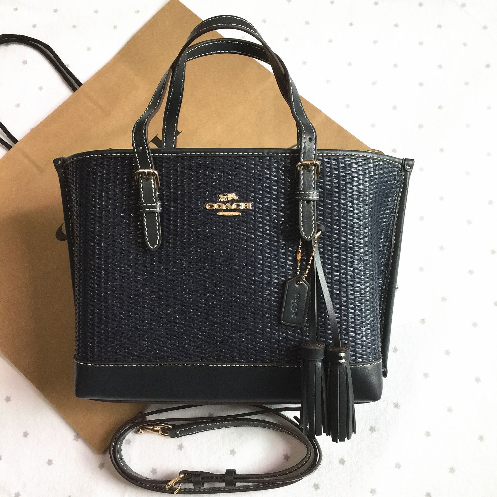 新品 COACH コーチバッグ CH210 IMEFH ストロー モリー トート25 ハンドバッグ ショルダーバッグ トートバッグ アウトレット品  新品未使用 - メルカリ