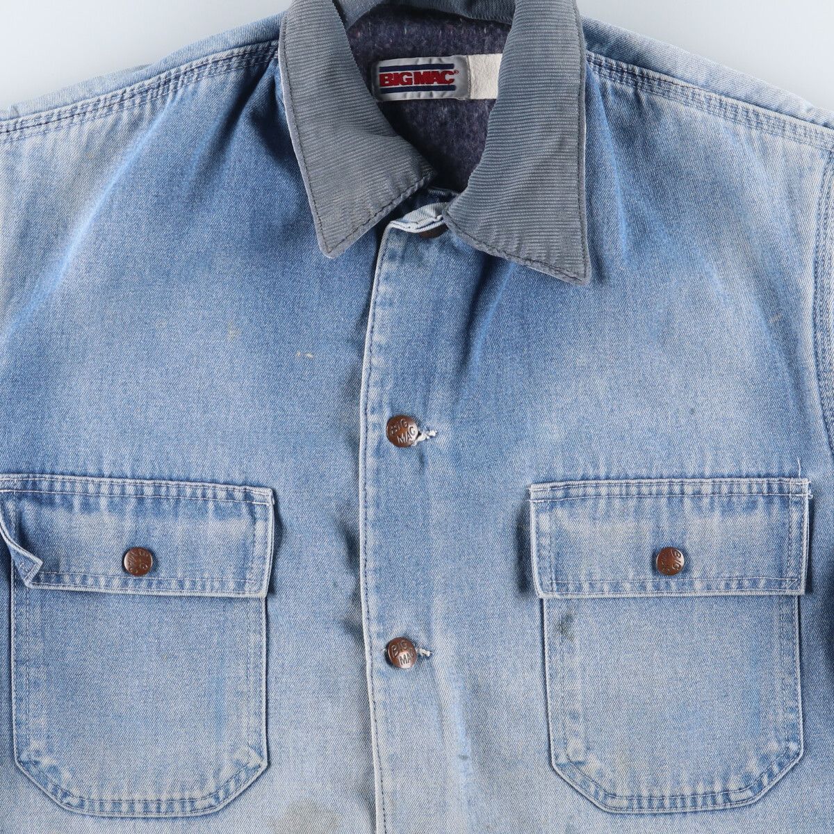古着 80年代 ビッグマック BIG MAC デニムカバーオール メンズM相当