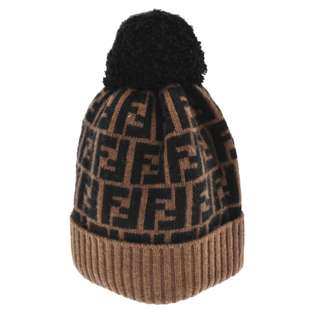 Fendi ニット帽 ズッカ柄 フェンディ キッズ ズッカ柄 ニット帽・未使用タグ付・本物です