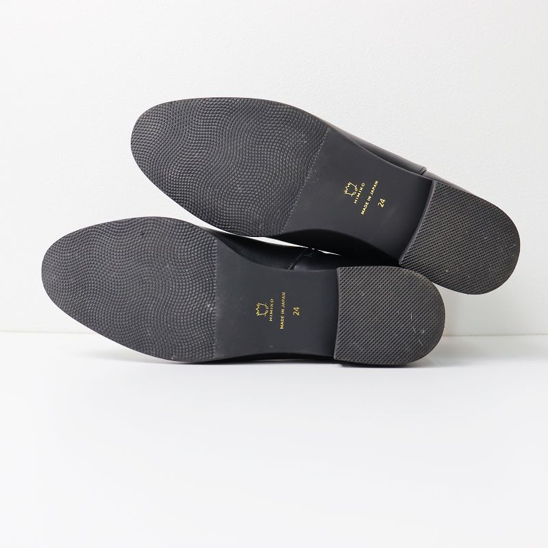 美品 卑弥呼 HIMIKO ヒミコ ビットモチーフ アンクルショートブーツ