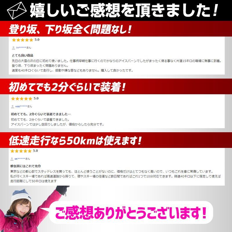 エクササイズセット　未開封　未使用 タイヤチェーン 非金属 5号サイズ スノーソック ギャラン 三菱