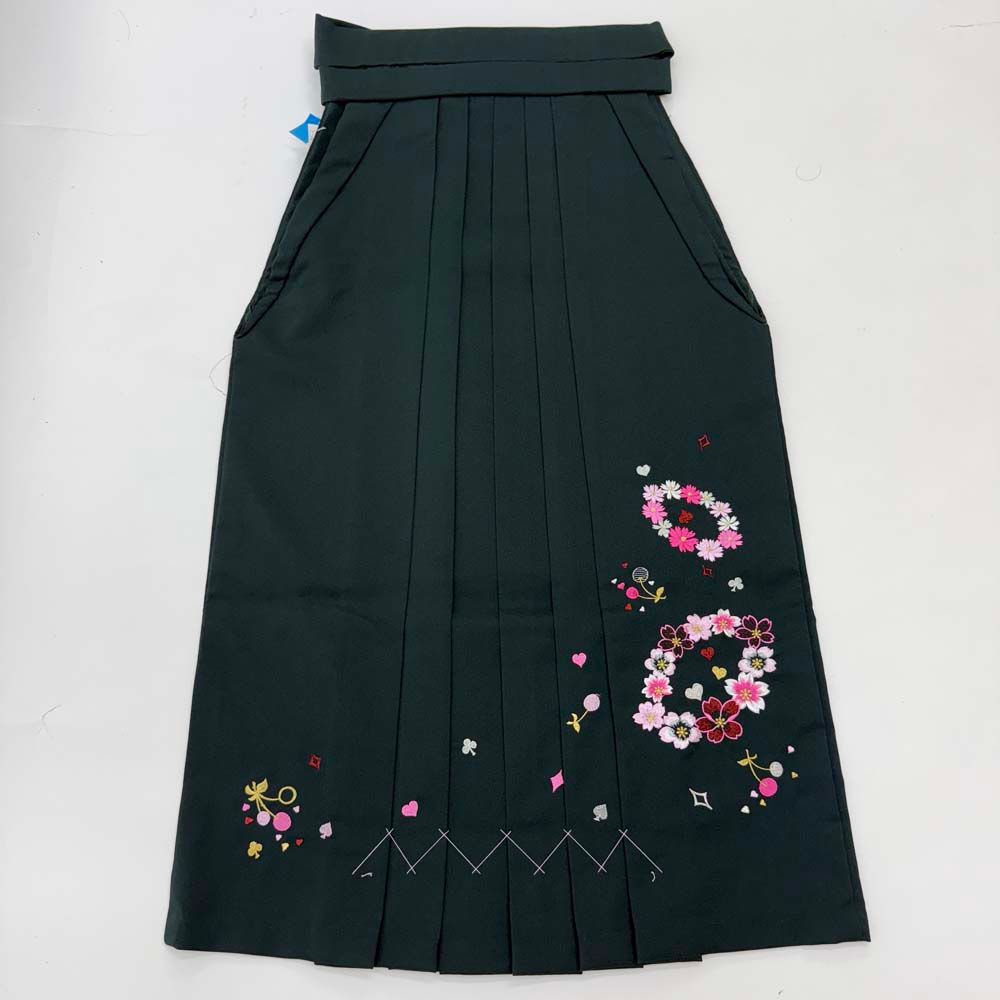 袴 S size 紐下丈87cm 行灯袴 卒業袴 女性用袴 刺繍 緑 中古 4706 袴 S size 紐下丈87cm 行灯袴 卒業袴 女性用袴 刺繍 緑 中古 4706