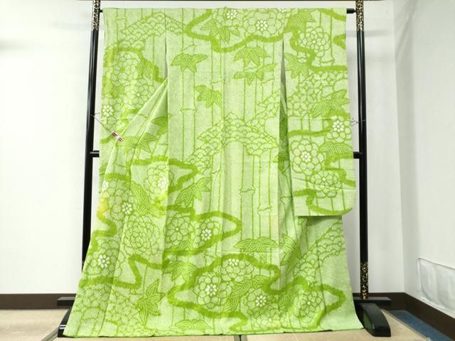 平和屋着物○豪華振袖 舞花弁 暈し染め 金彩 鬼しぼ縮緬 正絹 逸品