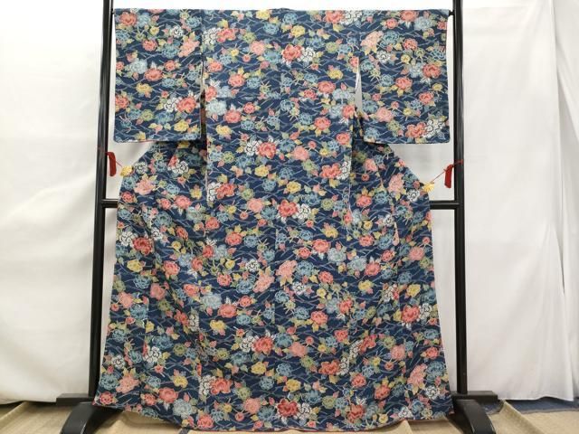 平和屋着物□上質な色無地 白鼠色 鬼しぼ縮緬 正絹 逸品 BAAM0804gt