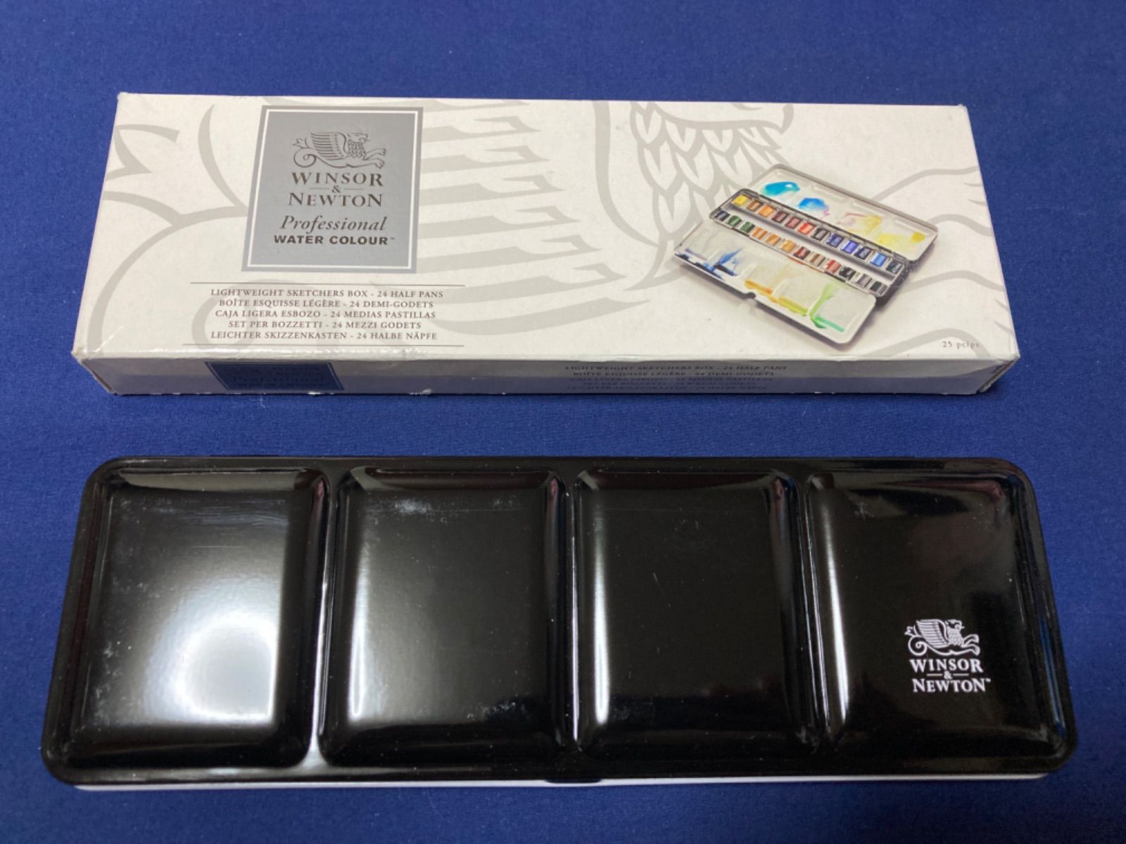 ウィンザーu0026ニュートン 水彩絵具 24色セット メタルボックスセット