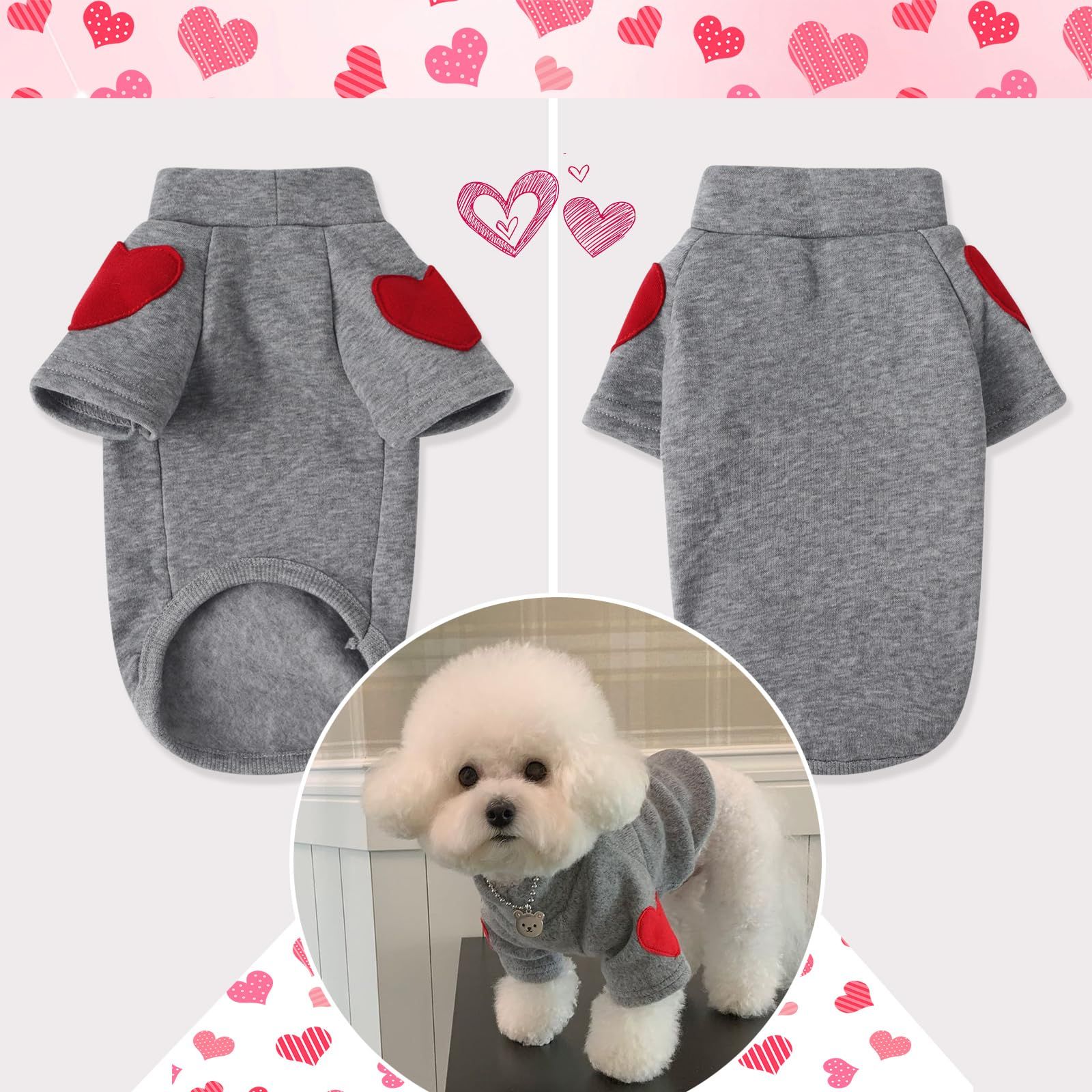 Amazon | ペット服 犬服 Tシャツ 秋冬服 可愛い 柔らかい サンゴ