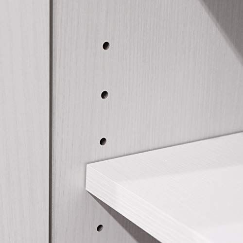 在庫処分】白井産業 4段 薄型キャビネット 本棚ホワイト 幅89.9 高さ  