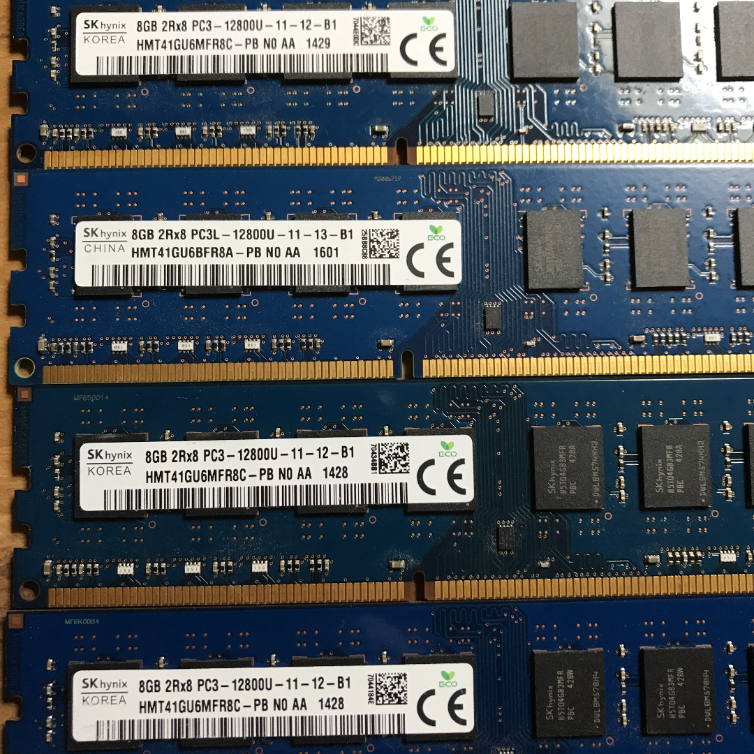 SK hynix DDR3 1600Mhz デスクトップ用メモリ8Gx2
