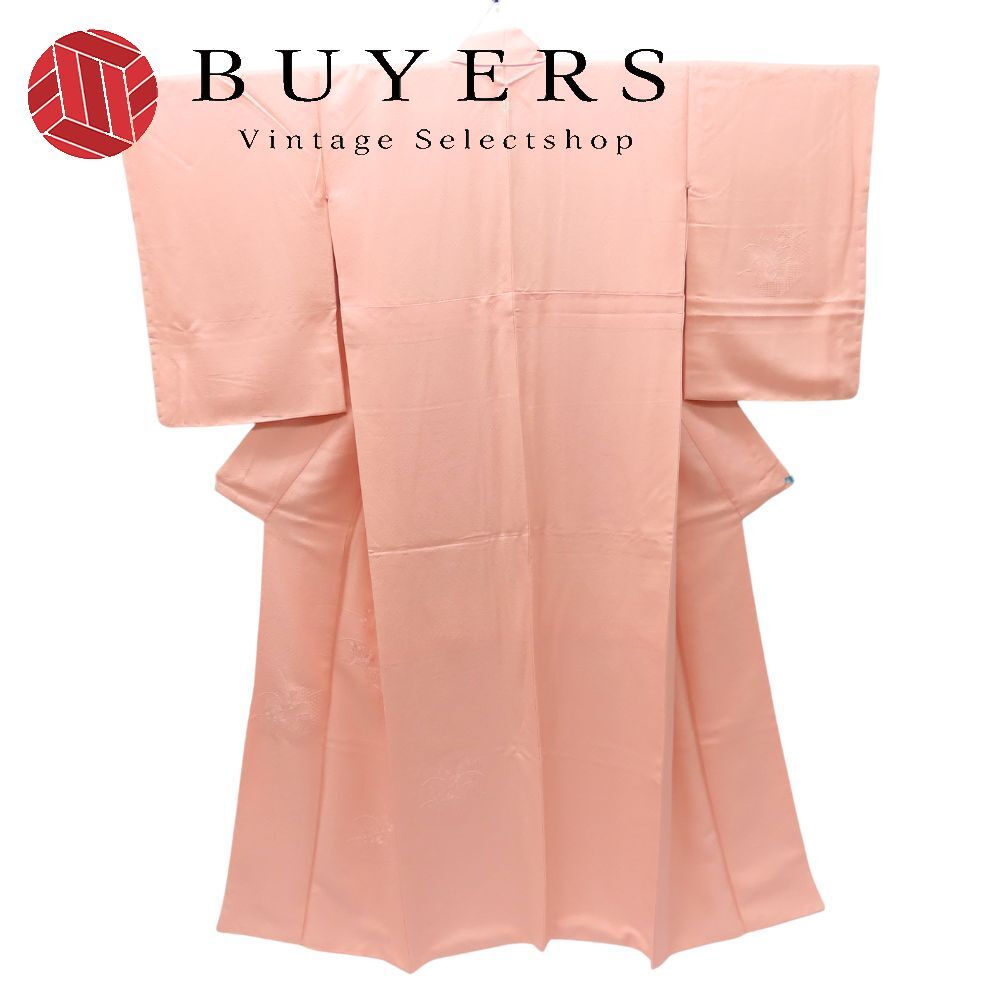 色無地 附下 スワトウ刺繍 正絹 ピンク 和装 呉服 和服 きもの レディース 女性