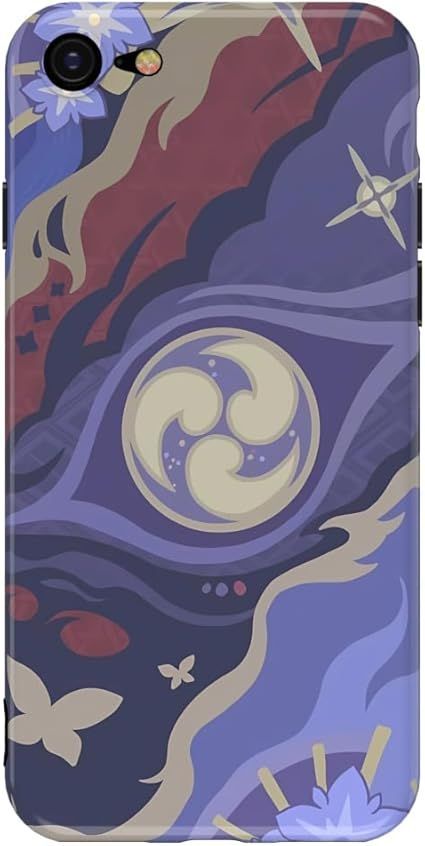 THE DREAMY LIFT iphone 7/8/SE2/SE3 ケース カバー 20個模様 ゲーム 原神 Genshin impact 雷電将軍 綺麗 萌え ゲーム グッズ スマホ アイフォンケース シェル ストラップ おしゃれ かわ