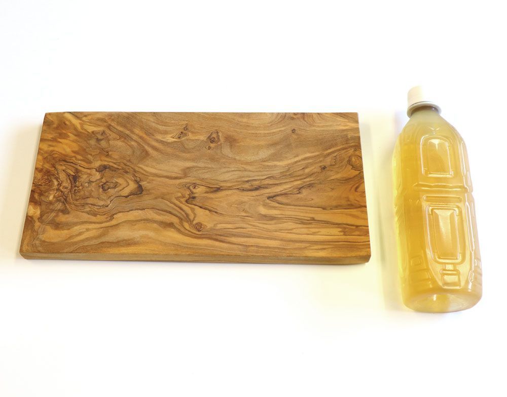一点物 チュニジア オリーブウッド 長方形 カッティングボード 30cm オリーブの木 一枚板 29.7×14.2×1.7cm アウトレット No.2